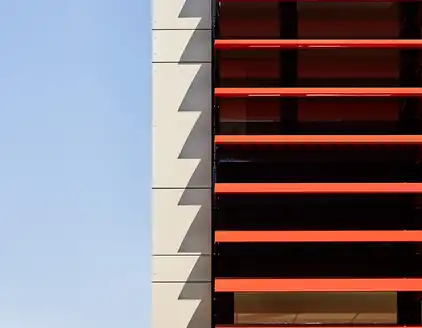 Detailansicht rote Lamellen