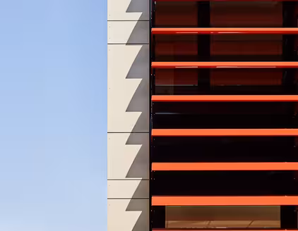 Detailansicht rote Lamellen