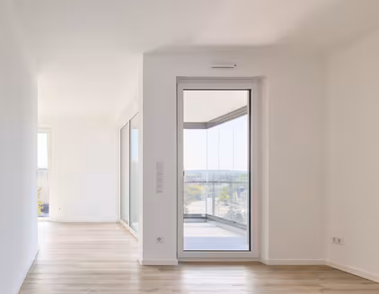 Parkquartier Ansicht leere Wohnräume